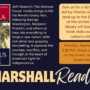 Flyer for Marshall Reads Book Club.